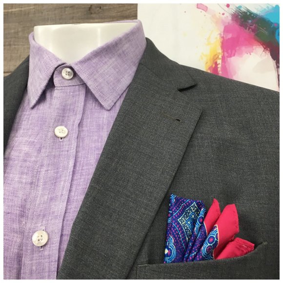 Joseph Abboud Mens Blazer Sport Coat Two Button Jacket Wool 44R Casual Suits USA - Picture 4 of 13